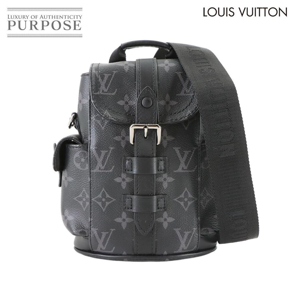 Louis Vuitton Monogram Christopher Backpack Canvas Leather Eclipse Black